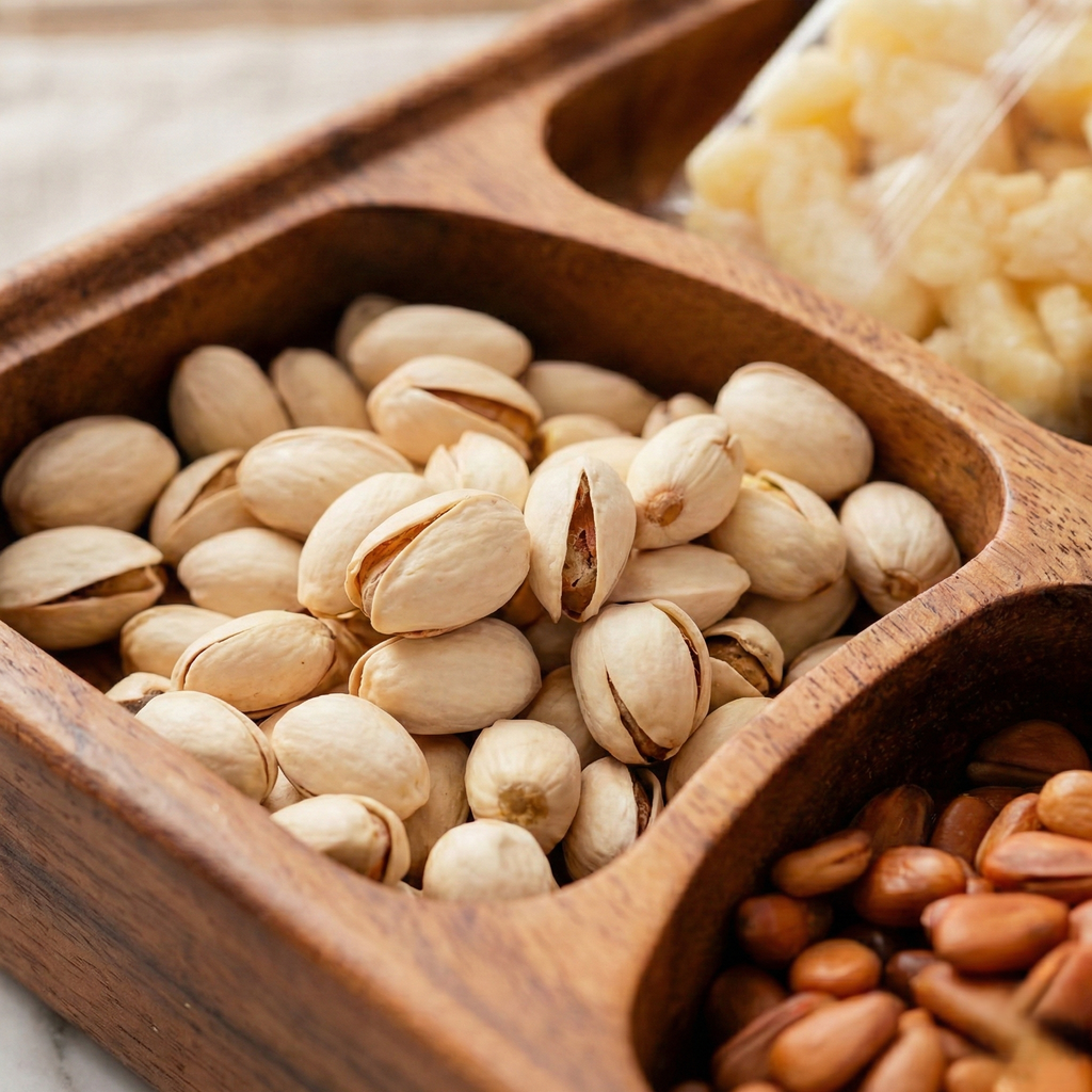 Four compartment wood