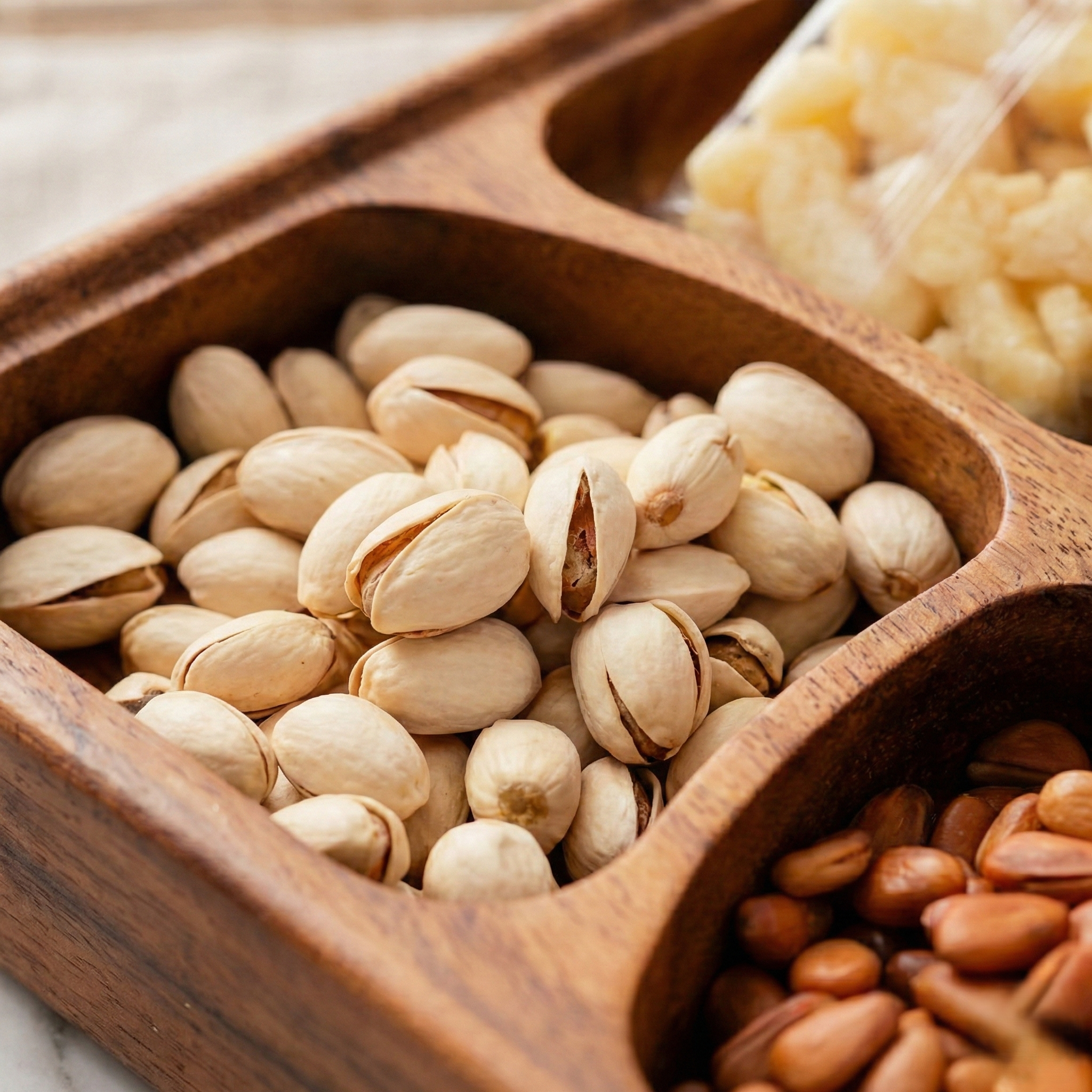 Four compartment wood