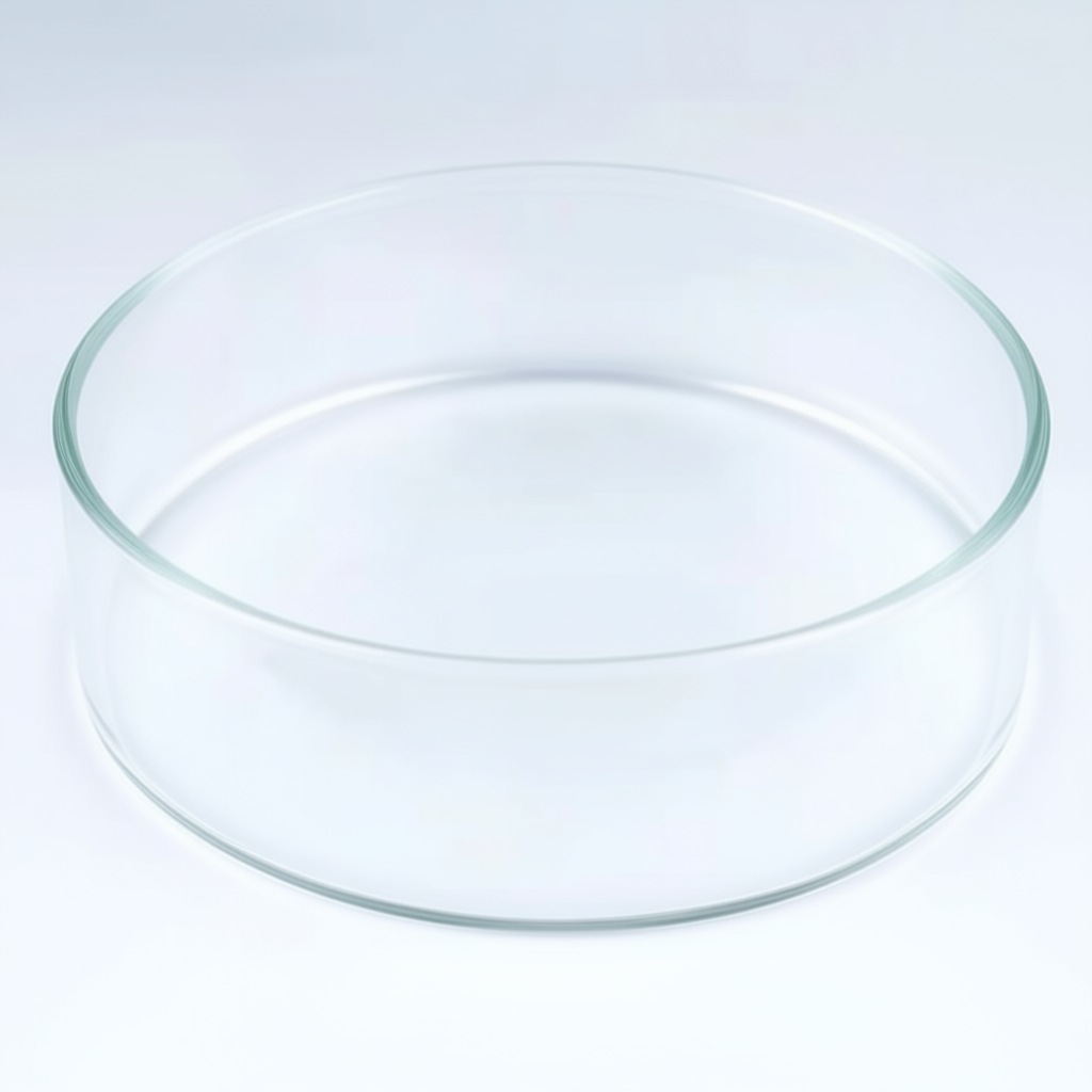 Glass bowl with wood tray